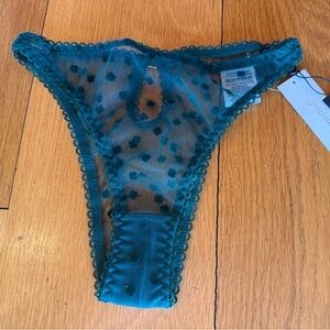 Le Petit Trou Dark Green briefs with clover motif